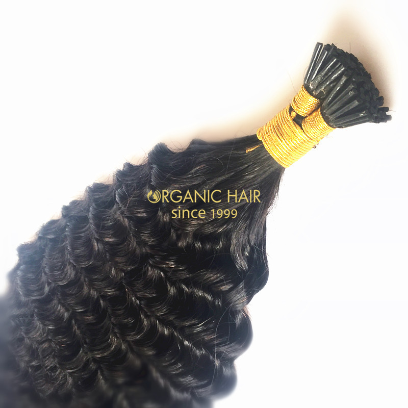 Organic hair extensions i tip hair extensions remy curly hair